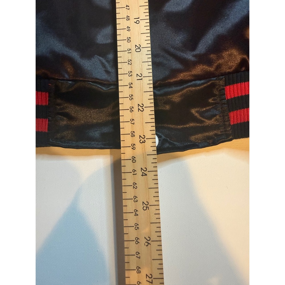 Headgear Classics Dennis the Menace Varsity Jacket Red Black Ombre Satin S - Picture 12 of 14
